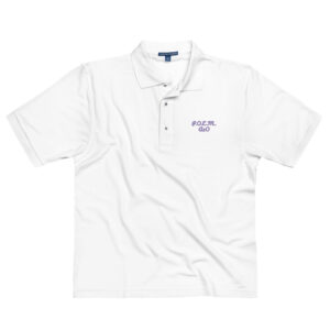 P.O.E.M. White/Purple Men’s Premium Polo