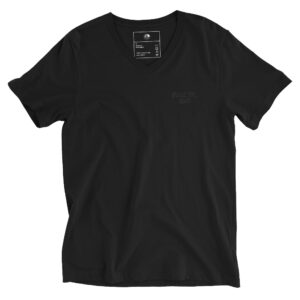 P.O.E.M. Black/White Unisex V-Neck T-Shirt