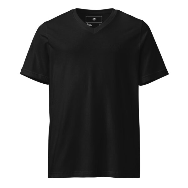 Black/White P.O.E.M. Unisex V-Neck - Image 2