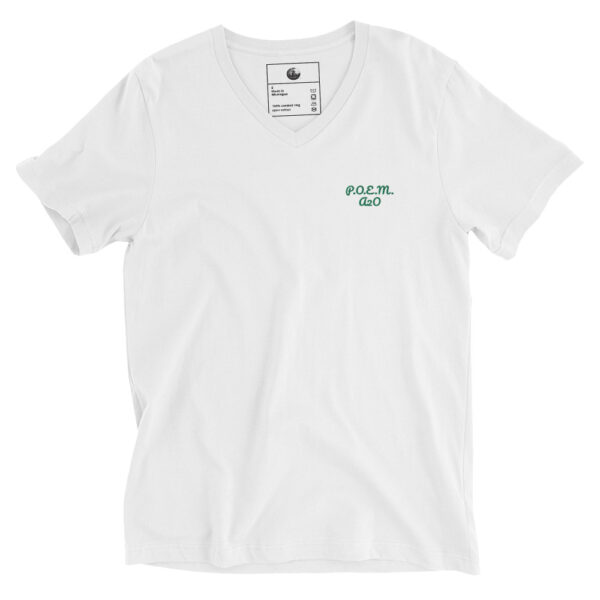 Green/Black/White P.O.E.M. Unisex V-Neck - Image 3