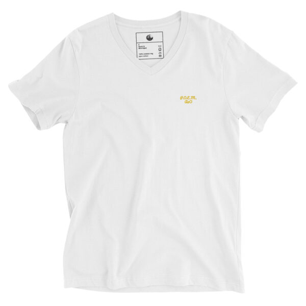 Gold/Black/White P.O.E.M. Unisex V-Neck - Image 3
