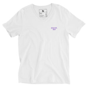 Purple/Black/White P.O.E.M. Unisex V-Neck