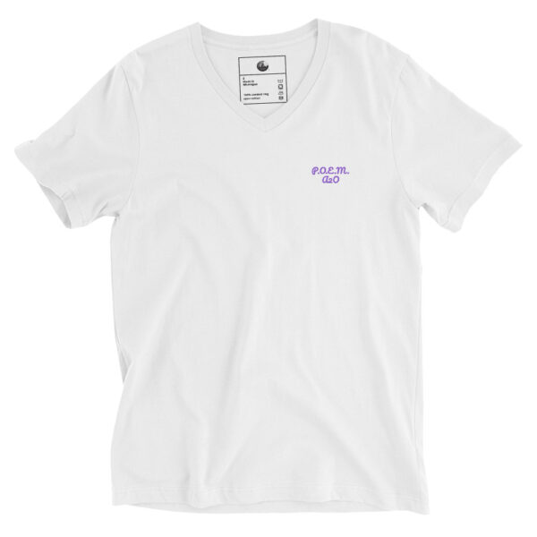 Purple/Black/White P.O.E.M. Unisex V-Neck