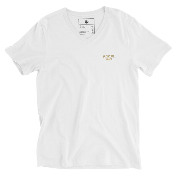 Brown/Black/White P.O.E.M. Unisex V-Neck - Image 3